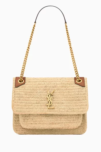 Medium Niki Bag in Raffia