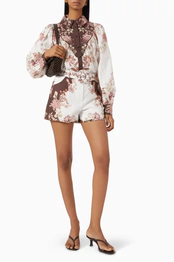 Diza Yoke Shirt in Linen Blend