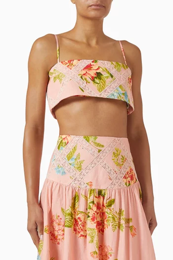 Diza Bustier Top in Linen Blend