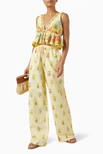 Dhun Peplum Crop Top in Cotton