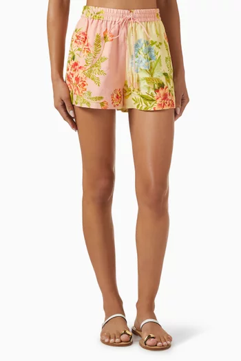 Dhun Floral-print Shorts