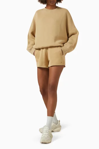 Initial V Notch Sweater in Cotton Fleece