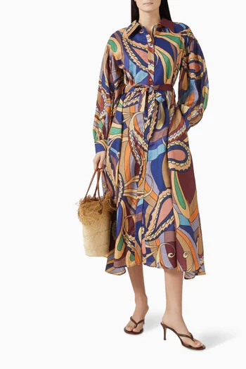 Dijon Maxi Shirt Dress