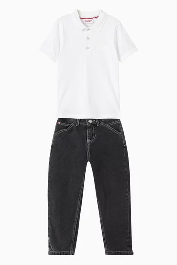 Logo-print Polo Shirt in Cotton-pique