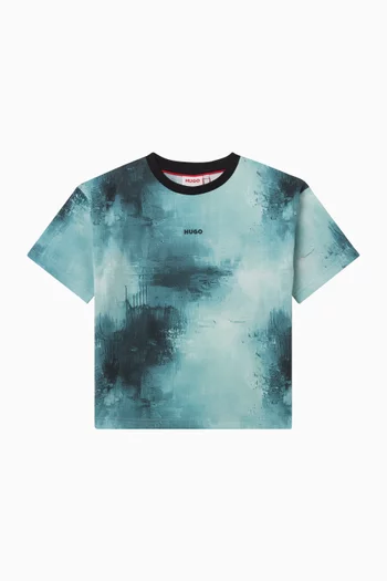 Arty Allover Print T-shirt in Jersey