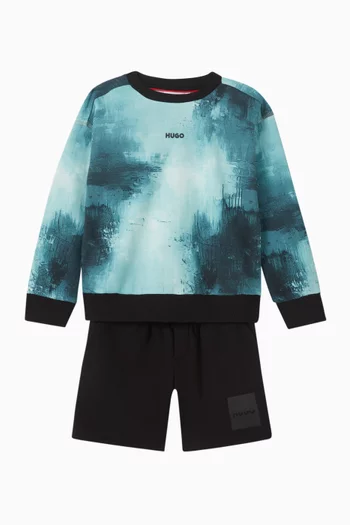 Arty Allover Print Sweatshirt