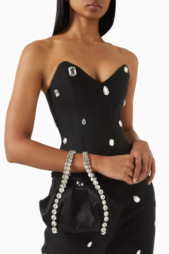 Swing Crystal-embellished Bag in Satin