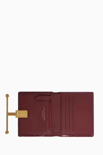 Melville Street Wallet in Croc-embossed Leather