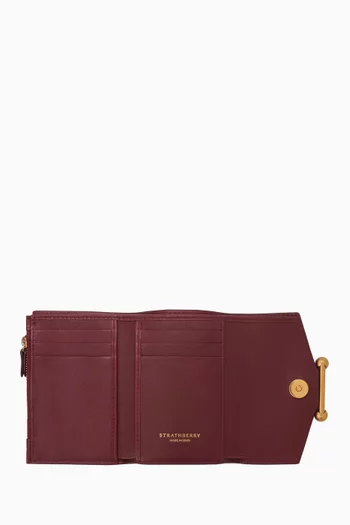 Mosaic Trifold Wallet in Croc-embossed Leather