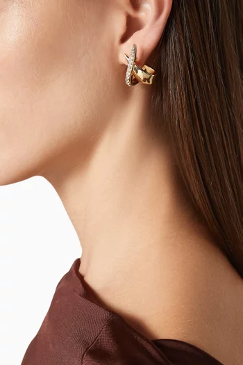 Mini Claw Stud Earrings in 18kt Gold-plated Metal