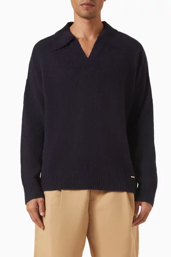 Atticus Open Neck Sweater in Alpaca-blend