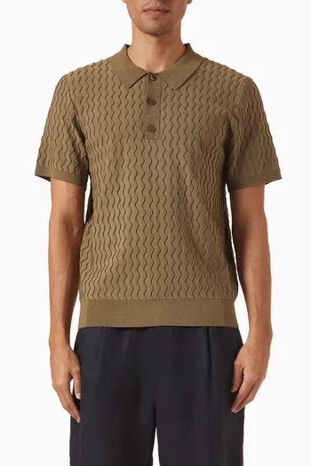 Swirl Geo Quinn Polo Shirt in Cotton