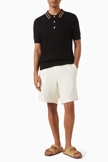 Melia Knitted Polo Shirt in Silk-blend