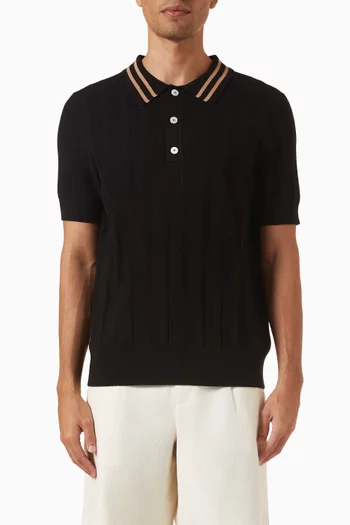 Melia Knitted Polo Shirt in Silk-blend