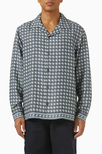 Moneto Printed Shirt in Tencel™ Lyocell