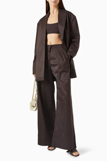 Crimp Single-breasted Blazer
