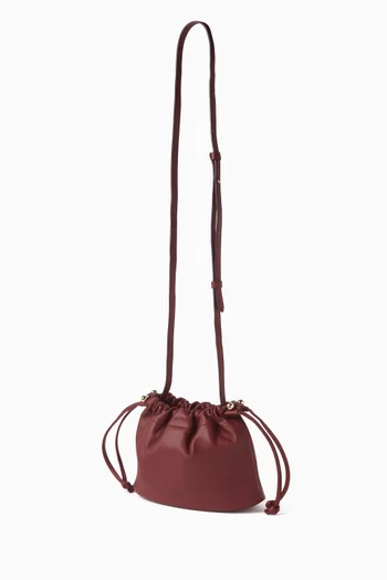Small Charlotte Drawstring Bag in Nappa Leather