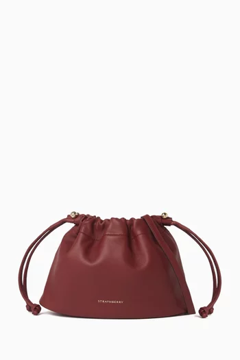 Small Charlotte Drawstring Bag in Nappa Leather