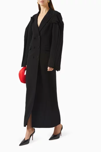 Double-breasted Blazer Maxi Dress in Crepe