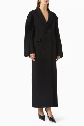 Double-breasted Blazer Maxi Dress in Crepe