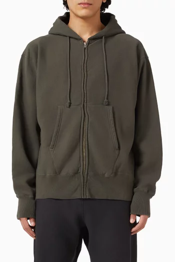 Front Zip Hoodie in Cotton Fleece