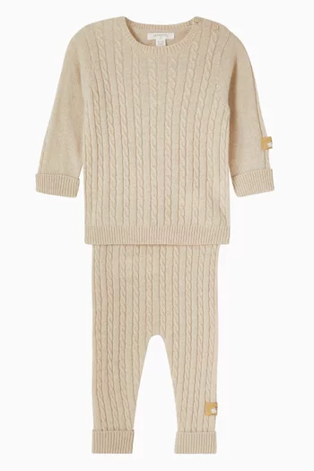 Cable Stitch Leggings in Cashmere