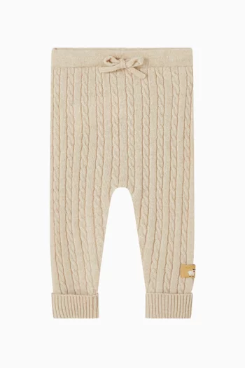 Cable Stitch Leggings in Cashmere