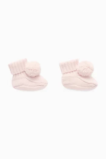 Pom-pom Booties in Cashmere