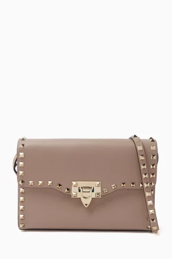 Small Rockstud Shoulder Bag in Leather