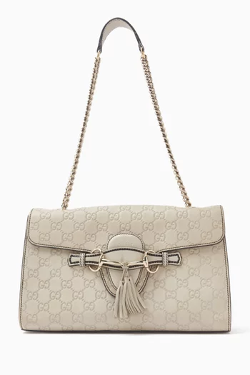 Guccissima Medium Emily Chain Shoulder Bag in Leather