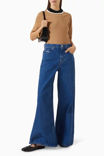 Wide-leg Jeans in Organic-denim