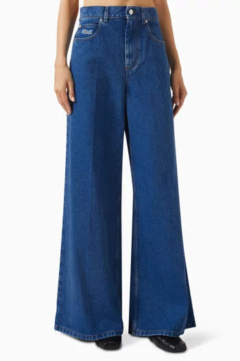 Wide-leg Jeans in Organic-denim