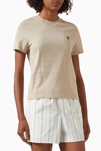 Cropped Ami De Coeur T-shirt in Cotton