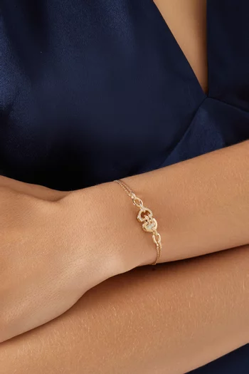 Dome Art Deco Diamond Bracelet in 18kt Gold