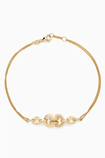 Dome Art Deco Diamond Bracelet in 18kt Gold