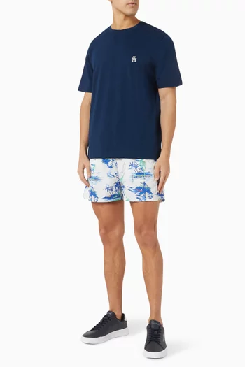 Printed Swim Shorts in Nylon