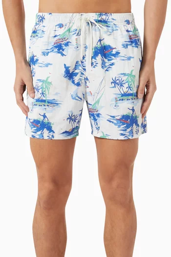 Printed Swim Shorts in Nylon
