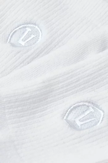 Half Crew Socks in Ribbed-knit