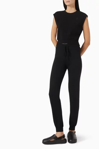 Logo Crop Sweatshirt in French-terry