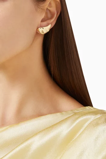 أقراط جروف سيرين مرصعة بالماس ذهب عيار 18