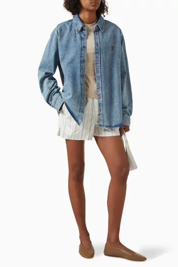 Embroidered Shirt in Denim