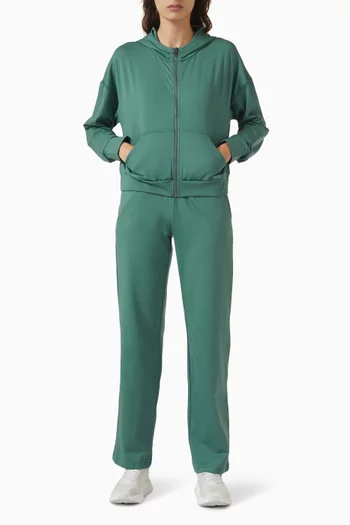 كنزة هيلو بغطاء رأس بقصة عصرية وسحّاب قماش دريم نت