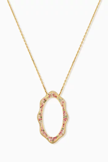 Spring Grove Medallion Diamond Necklace in 18kt Gold