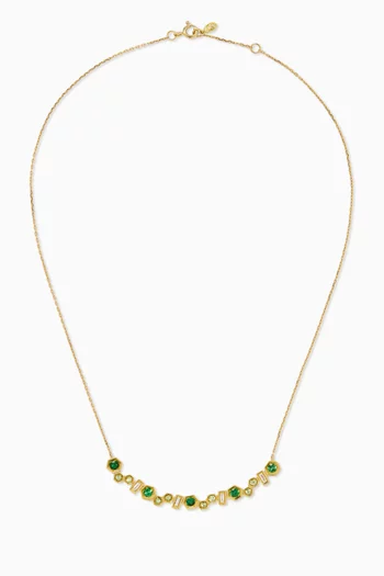 Honeycomb Honey Necklace in 18kt Gold