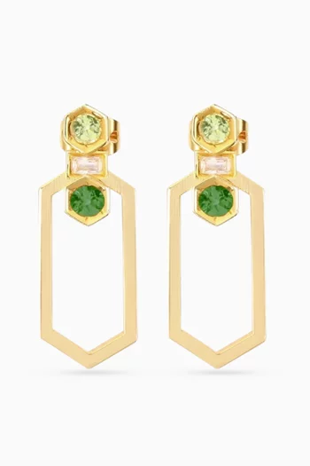 Beehive Diamond & Sapphire Earrings in 18kt Gold