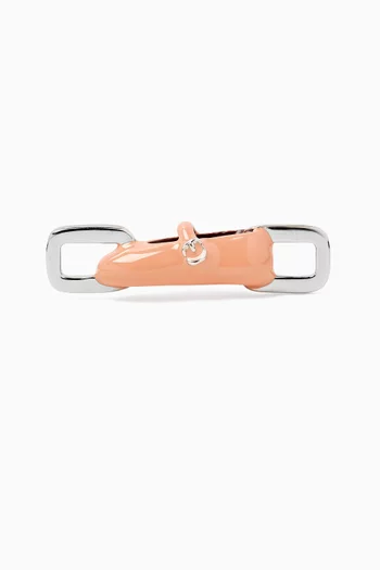 Ballet Shoe Charm in Sterling Silver