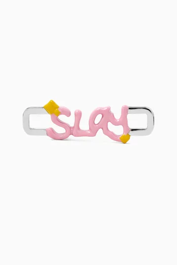 حلية بكلمة Slay فضة إسترلينية