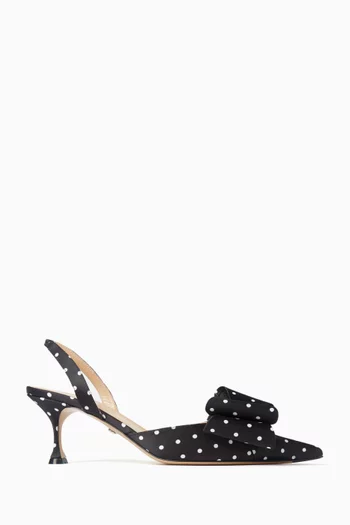 Le Cadeau 65 Slingback Pumps in Satin