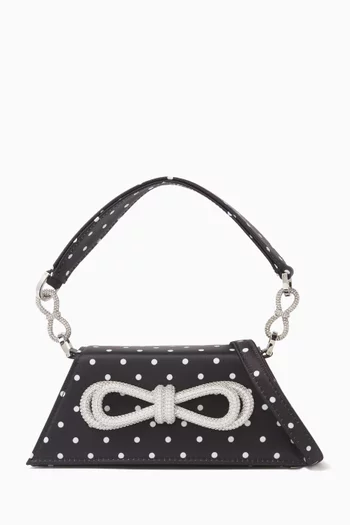 Samantha Top-handle Bag in Polka-dot Satin