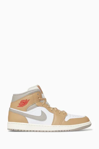 Air Jordan 1 Mid Sneakers in Leather